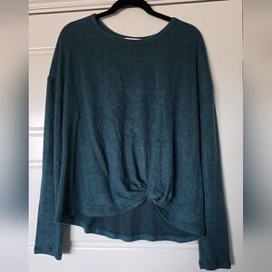 Teal Long Sleeve Top Buttery Soft Size XL